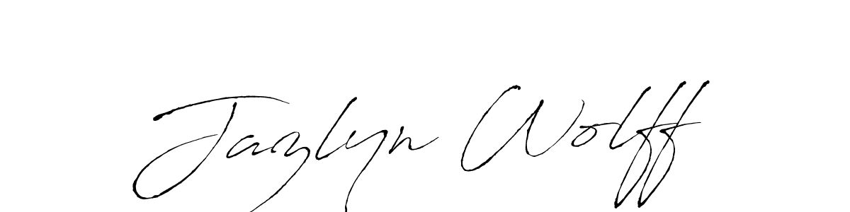 Make a beautiful signature design for name Jazlyn Wolff. With this signature (Antro_Vectra) style, you can create a handwritten signature for free. Jazlyn Wolff signature style 6 images and pictures png