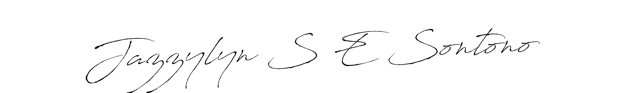 You can use this online signature creator to create a handwritten signature for the name Jazzylyn S E Sontono. This is the best online autograph maker. Jazzylyn S E Sontono signature style 6 images and pictures png