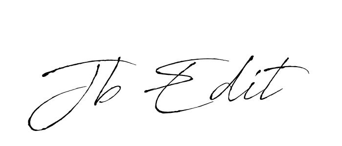 Use a signature maker to create a handwritten signature online. With this signature software, you can design (Antro_Vectra) your own signature for name Jb Edit. Jb Edit signature style 6 images and pictures png