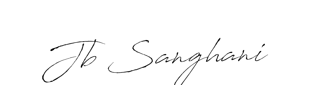 Antro_Vectra is a professional signature style that is perfect for those who want to add a touch of class to their signature. It is also a great choice for those who want to make their signature more unique. Get Jb Sanghani name to fancy signature for free. Jb Sanghani signature style 6 images and pictures png