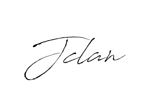 Jclan stylish signature style. Best Handwritten Sign (Antro_Vectra) for my name. Handwritten Signature Collection Ideas for my name Jclan. Jclan signature style 6 images and pictures png