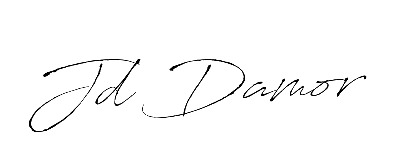Make a beautiful signature design for name Jd Damor. With this signature (Antro_Vectra) style, you can create a handwritten signature for free. Jd Damor signature style 6 images and pictures png