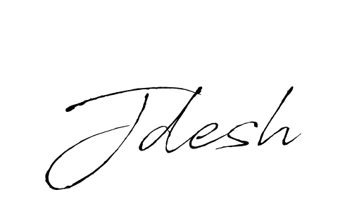 Make a beautiful signature design for name Jdesh. With this signature (Antro_Vectra) style, you can create a handwritten signature for free. Jdesh signature style 6 images and pictures png