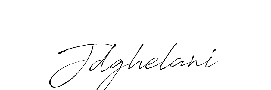 Make a beautiful signature design for name Jdghelani. With this signature (Antro_Vectra) style, you can create a handwritten signature for free. Jdghelani signature style 6 images and pictures png