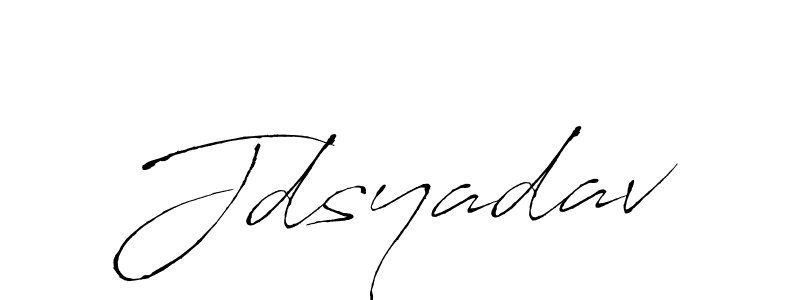 Design your own signature with our free online signature maker. With this signature software, you can create a handwritten (Antro_Vectra) signature for name Jdsyadav. Jdsyadav signature style 6 images and pictures png