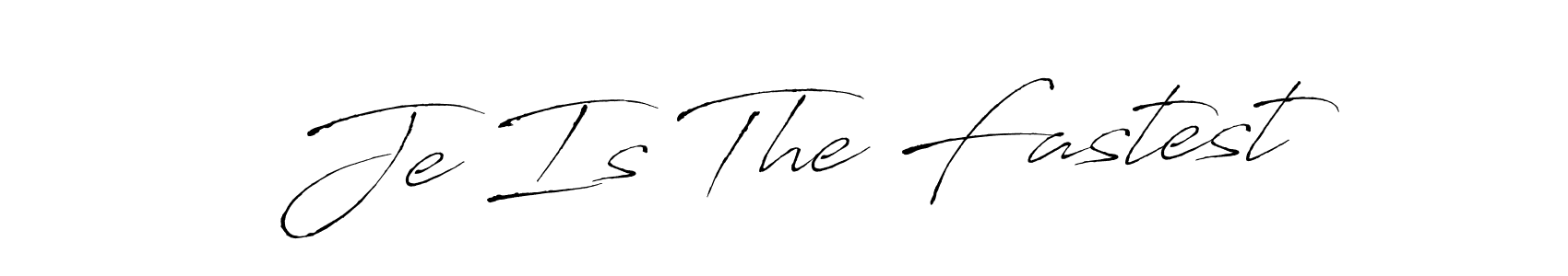 The best way (Antro_Vectra) to make a short signature is to pick only two or three words in your name. The name Je Is The Fastest include a total of six letters. For converting this name. Je Is The Fastest signature style 6 images and pictures png