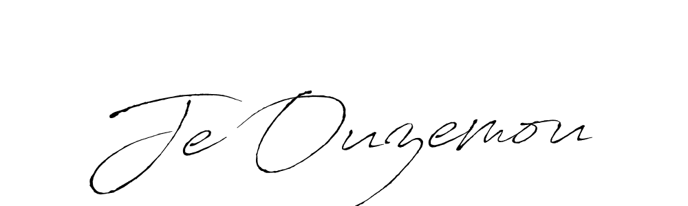 You should practise on your own different ways (Antro_Vectra) to write your name (Je Ouzemou) in signature. don't let someone else do it for you. Je Ouzemou signature style 6 images and pictures png