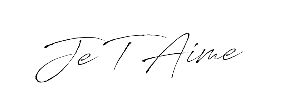 Antro_Vectra is a professional signature style that is perfect for those who want to add a touch of class to their signature. It is also a great choice for those who want to make their signature more unique. Get Je T Aime name to fancy signature for free. Je T Aime signature style 6 images and pictures png