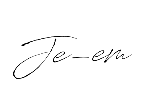 You should practise on your own different ways (Antro_Vectra) to write your name (Je-em) in signature. don't let someone else do it for you. Je-em signature style 6 images and pictures png