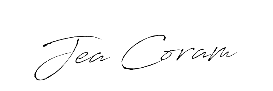 How to make Jea Coram name signature. Use Antro_Vectra style for creating short signs online. This is the latest handwritten sign. Jea Coram signature style 6 images and pictures png