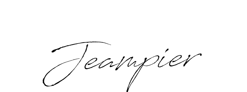 Make a beautiful signature design for name Jeampier. With this signature (Antro_Vectra) style, you can create a handwritten signature for free. Jeampier signature style 6 images and pictures png
