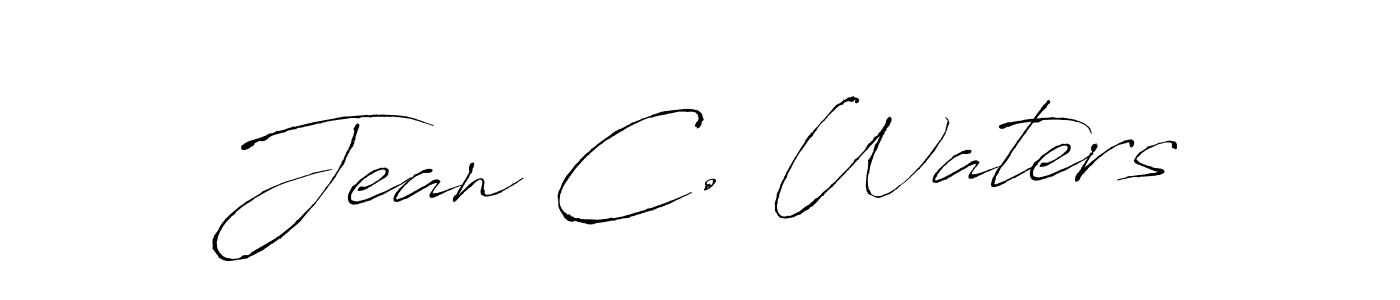 How to make Jean C. Waters name signature. Use Antro_Vectra style for creating short signs online. This is the latest handwritten sign. Jean C. Waters signature style 6 images and pictures png