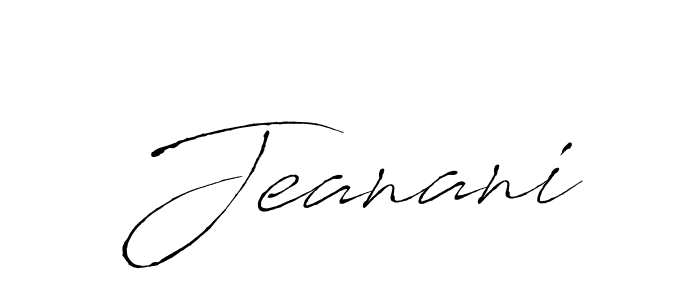 Design your own signature with our free online signature maker. With this signature software, you can create a handwritten (Antro_Vectra) signature for name Jeanani. Jeanani signature style 6 images and pictures png
