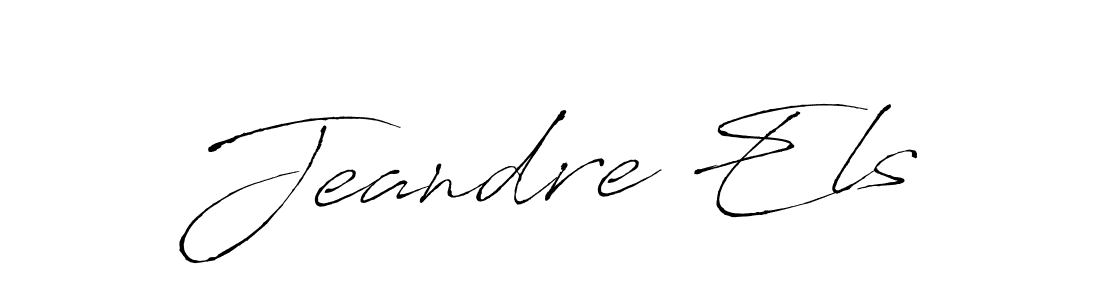You should practise on your own different ways (Antro_Vectra) to write your name (Jeandre Els) in signature. don't let someone else do it for you. Jeandre Els signature style 6 images and pictures png