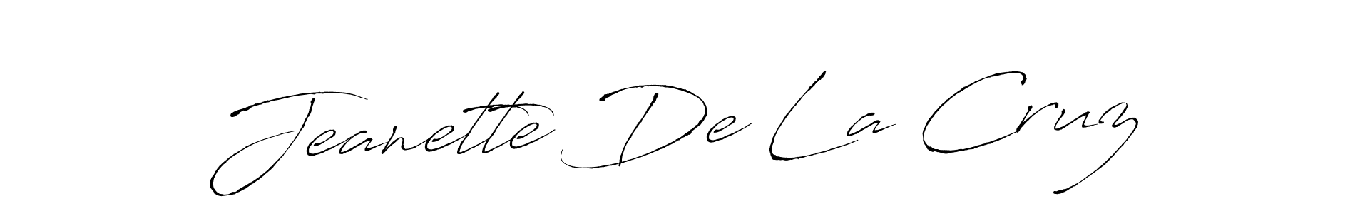 Design your own signature with our free online signature maker. With this signature software, you can create a handwritten (Antro_Vectra) signature for name Jeanette De La Cruz. Jeanette De La Cruz signature style 6 images and pictures png