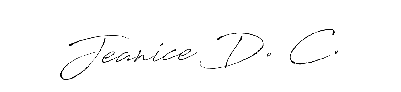 Similarly Antro_Vectra is the best handwritten signature design. Signature creator online .You can use it as an online autograph creator for name Jeanice D. C.. Jeanice D. C. signature style 6 images and pictures png