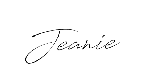 Create a beautiful signature design for name Jeanie. With this signature (Antro_Vectra) fonts, you can make a handwritten signature for free. Jeanie signature style 6 images and pictures png