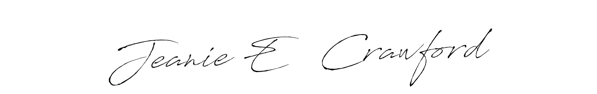 How to Draw Jeanie E   Crawford signature style? Antro_Vectra is a latest design signature styles for name Jeanie E   Crawford. Jeanie E   Crawford signature style 6 images and pictures png