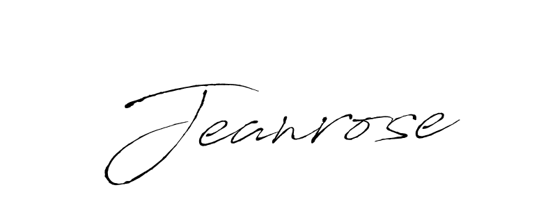 Make a beautiful signature design for name Jeanrose. With this signature (Antro_Vectra) style, you can create a handwritten signature for free. Jeanrose signature style 6 images and pictures png
