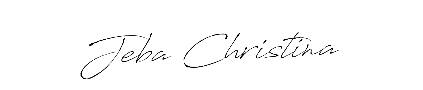 Make a beautiful signature design for name Jeba Christina. With this signature (Antro_Vectra) style, you can create a handwritten signature for free. Jeba Christina signature style 6 images and pictures png