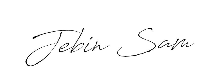 Make a beautiful signature design for name Jebin Sam. With this signature (Antro_Vectra) style, you can create a handwritten signature for free. Jebin Sam signature style 6 images and pictures png