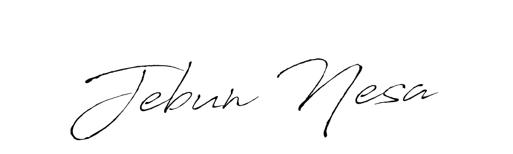 Here are the top 10 professional signature styles for the name Jebun Nesa. These are the best autograph styles you can use for your name. Jebun Nesa signature style 6 images and pictures png