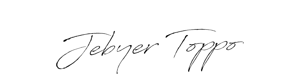 Also we have Jebyer Toppo name is the best signature style. Create professional handwritten signature collection using Antro_Vectra autograph style. Jebyer Toppo signature style 6 images and pictures png