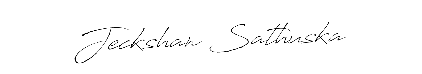 Antro_Vectra is a professional signature style that is perfect for those who want to add a touch of class to their signature. It is also a great choice for those who want to make their signature more unique. Get Jeckshan Sathuska name to fancy signature for free. Jeckshan Sathuska signature style 6 images and pictures png