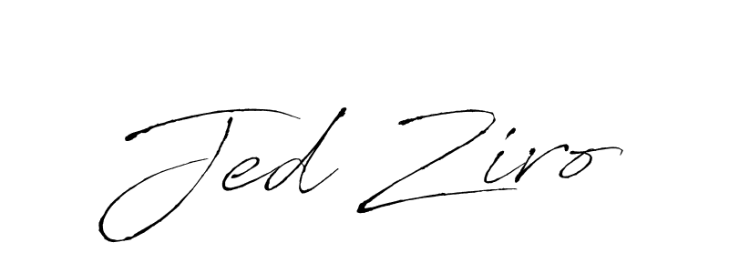 Jed Ziro stylish signature style. Best Handwritten Sign (Antro_Vectra) for my name. Handwritten Signature Collection Ideas for my name Jed Ziro. Jed Ziro signature style 6 images and pictures png