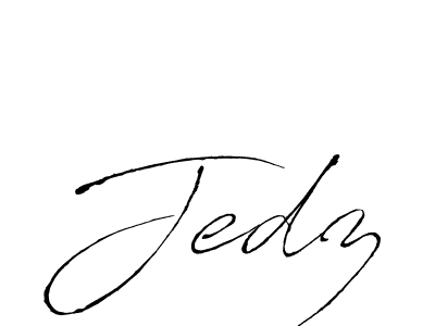 Jedz stylish signature style. Best Handwritten Sign (Antro_Vectra) for my name. Handwritten Signature Collection Ideas for my name Jedz. Jedz signature style 6 images and pictures png