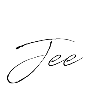 Design your own signature with our free online signature maker. With this signature software, you can create a handwritten (Antro_Vectra) signature for name Jee. Jee signature style 6 images and pictures png