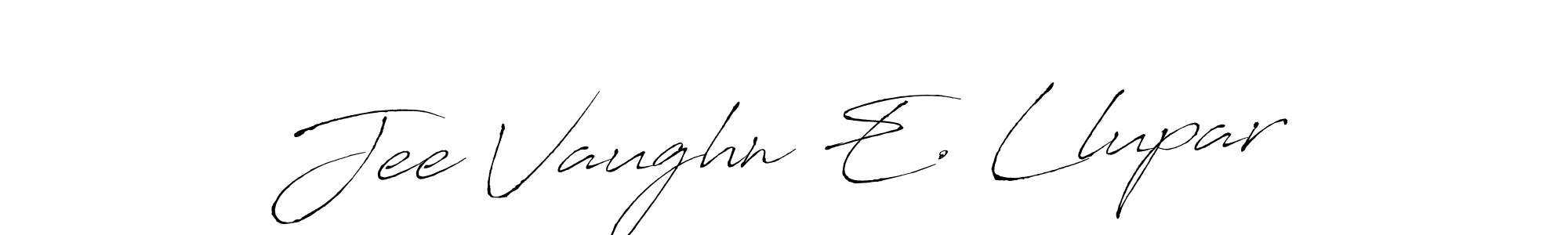 Make a beautiful signature design for name Jee Vaughn E. Llupar. With this signature (Antro_Vectra) style, you can create a handwritten signature for free. Jee Vaughn E. Llupar signature style 6 images and pictures png