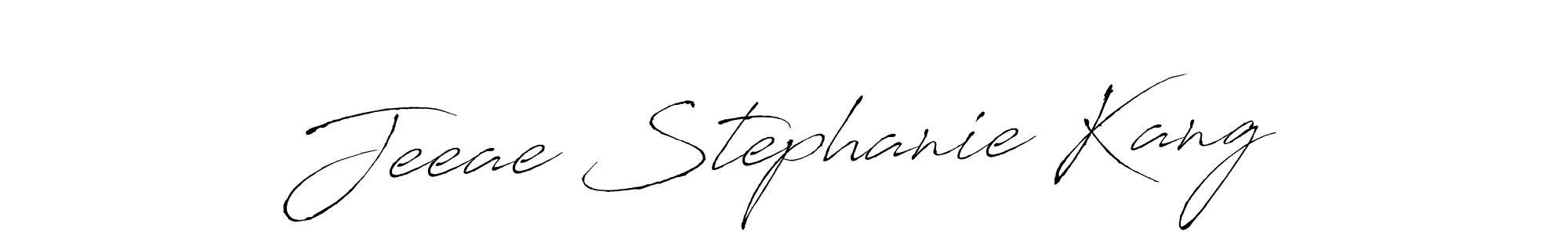 Create a beautiful signature design for name Jeeae Stephanie Kang. With this signature (Antro_Vectra) fonts, you can make a handwritten signature for free. Jeeae Stephanie Kang signature style 6 images and pictures png