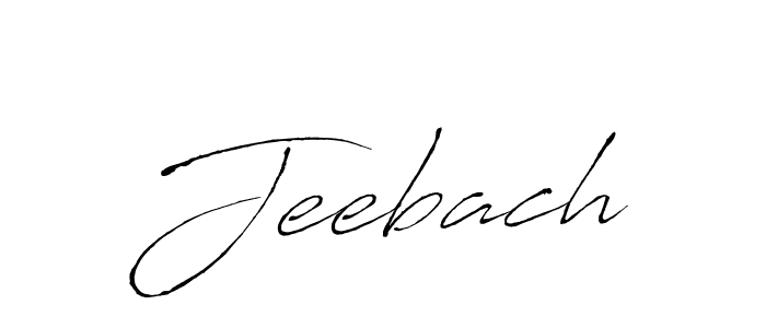 Also we have Jeebach name is the best signature style. Create professional handwritten signature collection using Antro_Vectra autograph style. Jeebach signature style 6 images and pictures png