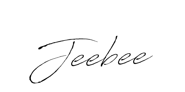 Make a beautiful signature design for name Jeebee. With this signature (Antro_Vectra) style, you can create a handwritten signature for free. Jeebee signature style 6 images and pictures png