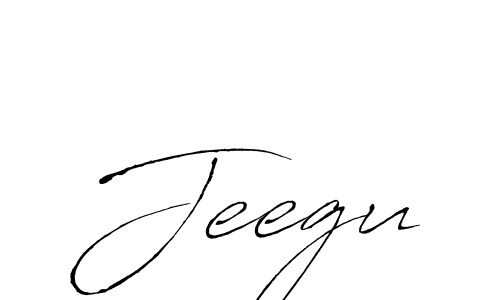 Use a signature maker to create a handwritten signature online. With this signature software, you can design (Antro_Vectra) your own signature for name Jeegu. Jeegu signature style 6 images and pictures png