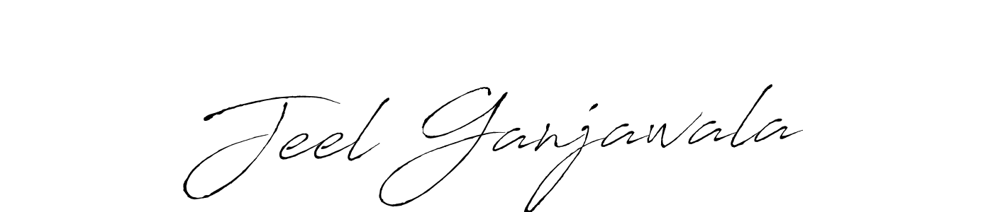 Create a beautiful signature design for name Jeel Ganjawala. With this signature (Antro_Vectra) fonts, you can make a handwritten signature for free. Jeel Ganjawala signature style 6 images and pictures png