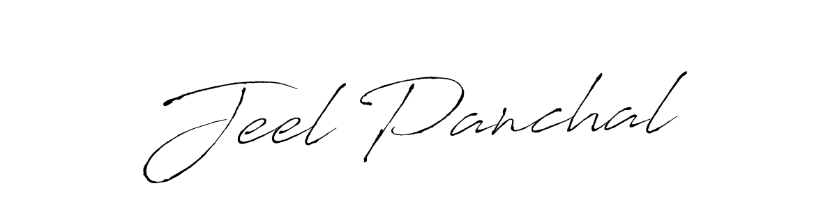 How to make Jeel Panchal name signature. Use Antro_Vectra style for creating short signs online. This is the latest handwritten sign. Jeel Panchal signature style 6 images and pictures png