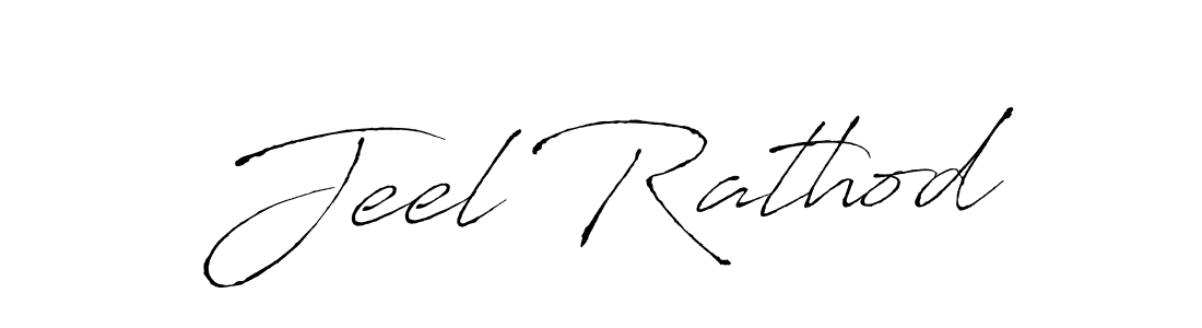 How to make Jeel Rathod name signature. Use Antro_Vectra style for creating short signs online. This is the latest handwritten sign. Jeel Rathod signature style 6 images and pictures png