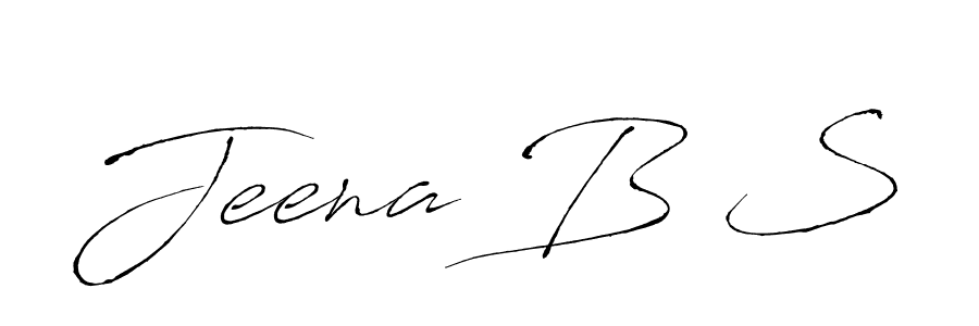 Design your own signature with our free online signature maker. With this signature software, you can create a handwritten (Antro_Vectra) signature for name Jeena B S. Jeena B S signature style 6 images and pictures png