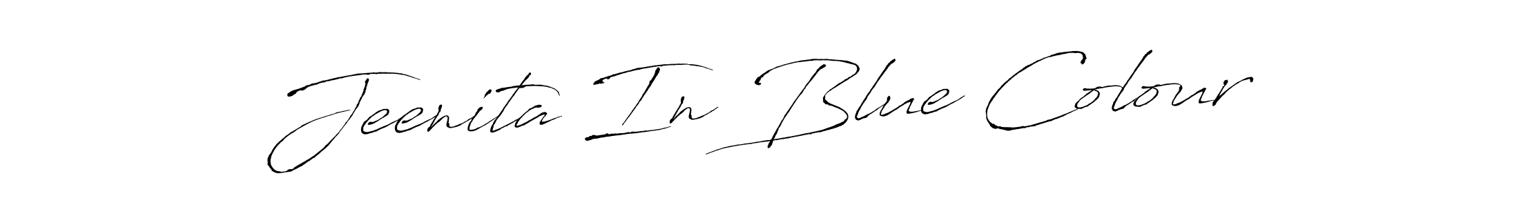 See photos of Jeenita In Blue Colour official signature by Spectra . Check more albums & portfolios. Read reviews & check more about Antro_Vectra font. Jeenita In Blue Colour signature style 6 images and pictures png
