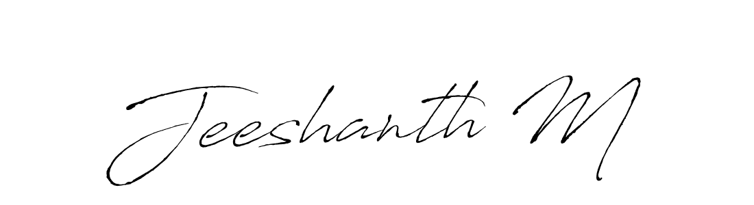 Make a beautiful signature design for name Jeeshanth M. Use this online signature maker to create a handwritten signature for free. Jeeshanth M signature style 6 images and pictures png