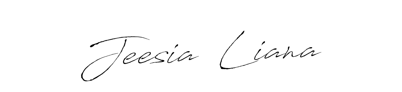 if you are searching for the best signature style for your name Jeesia  Liana. so please give up your signature search. here we have designed multiple signature styles  using Antro_Vectra. Jeesia  Liana signature style 6 images and pictures png