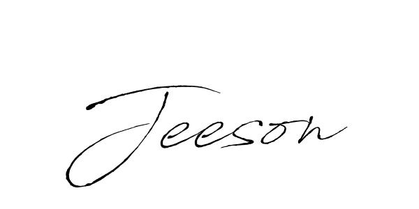 Jeeson stylish signature style. Best Handwritten Sign (Antro_Vectra) for my name. Handwritten Signature Collection Ideas for my name Jeeson. Jeeson signature style 6 images and pictures png