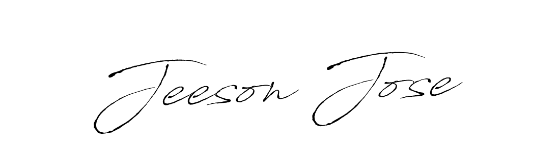 Create a beautiful signature design for name Jeeson Jose. With this signature (Antro_Vectra) fonts, you can make a handwritten signature for free. Jeeson Jose signature style 6 images and pictures png