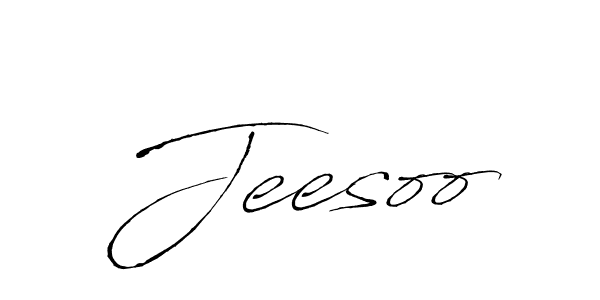 Jeesoo stylish signature style. Best Handwritten Sign (Antro_Vectra) for my name. Handwritten Signature Collection Ideas for my name Jeesoo. Jeesoo signature style 6 images and pictures png