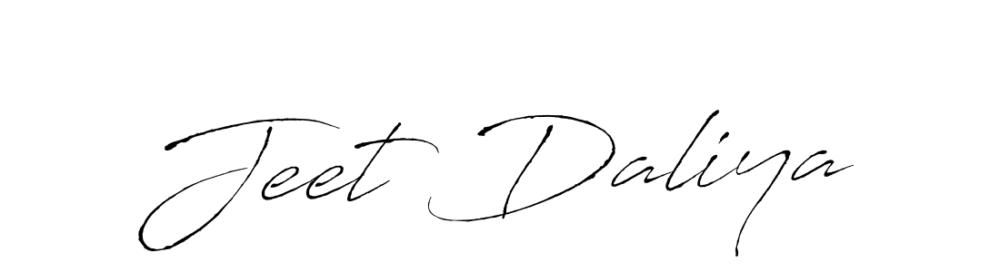 Use a signature maker to create a handwritten signature online. With this signature software, you can design (Antro_Vectra) your own signature for name Jeet Daliya. Jeet Daliya signature style 6 images and pictures png