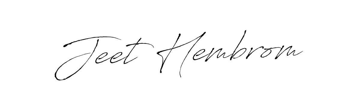 How to make Jeet Hembrom signature? Antro_Vectra is a professional autograph style. Create handwritten signature for Jeet Hembrom name. Jeet Hembrom signature style 6 images and pictures png