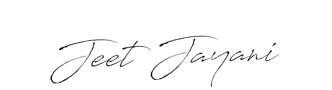 Create a beautiful signature design for name Jeet Jayani. With this signature (Antro_Vectra) fonts, you can make a handwritten signature for free. Jeet Jayani signature style 6 images and pictures png