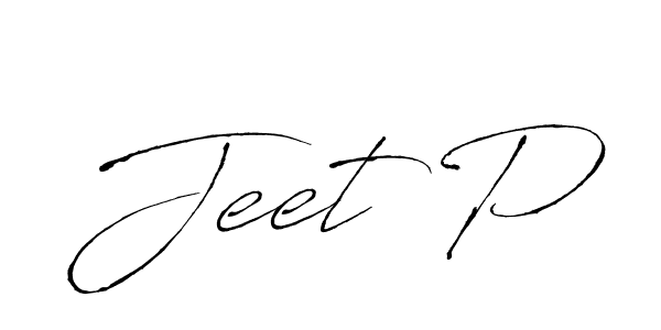 Jeet P stylish signature style. Best Handwritten Sign (Antro_Vectra) for my name. Handwritten Signature Collection Ideas for my name Jeet P. Jeet P signature style 6 images and pictures png